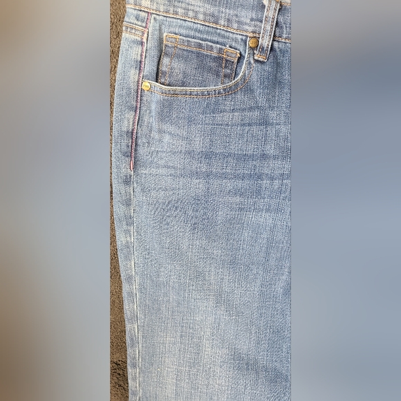 Y2K Pink Victoria's Secret Light Wash Flare Jeans 12 mid rise Vtg Vintage - Picture 4 of 16